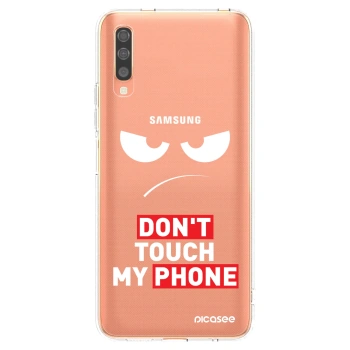 Picasee silikonový průhledný obal pro Samsung Galaxy A70 A705F - Angry Eyes - Transparent