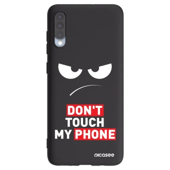 Picasee silikonový černý obal pro Samsung Galaxy A70 A705F - Angry Eyes - Transparent