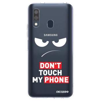 Picasee silikonový průhledný obal pro Samsung Galaxy A40 A405F - Angry Eyes - Transparent