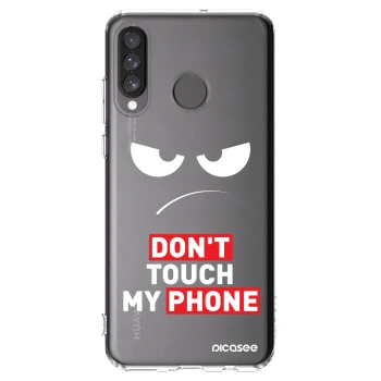 Picasee silikonový průhledný obal pro Huawei P30 Lite - Angry Eyes - Transparent