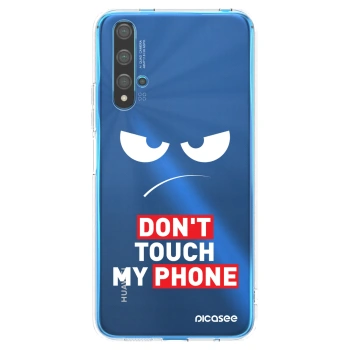 Picasee silikonový průhledný obal pro Huawei Nova 5T - Angry Eyes - Transparent