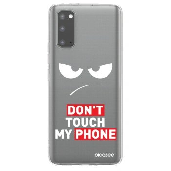 Picasee silikonový průhledný obal pro Samsung Galaxy S20 G980F - Angry Eyes - Transparent
