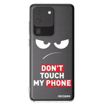 Picasee silikonový průhledný obal pro Samsung Galaxy S20 Ultra 5G G988F - Angry Eyes - Transparent