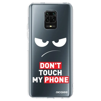 Picasee silikonový průhledný obal pro Xiaomi Redmi Note 9 Pro - Angry Eyes - Transparent