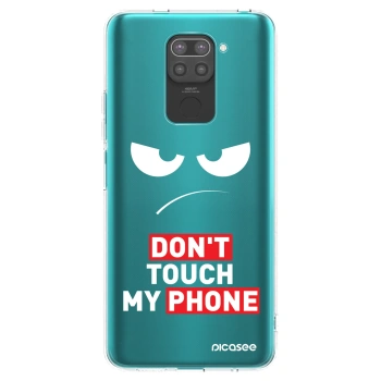 Picasee silikonový černý obal pro Xiaomi Redmi Note 9 - Angry Eyes - Transparent