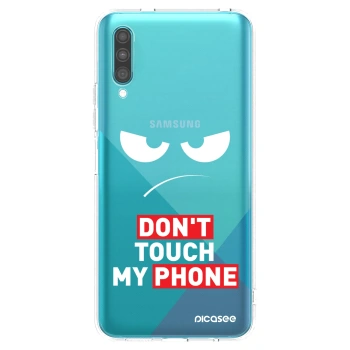 Picasee silikonový průhledný obal pro Samsung Galaxy A30s A307F - Angry Eyes - Transparent