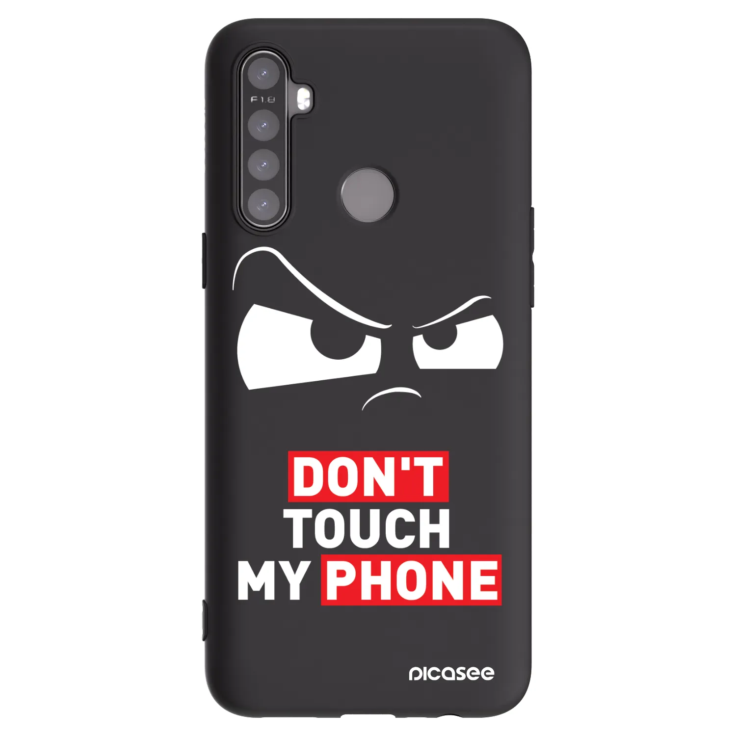 Picasee silikonový černý obal pro Realme 5 - Cloudy Eye - Transparent