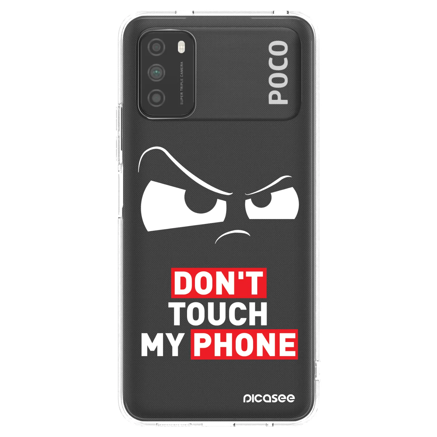 Picasee silikonový průhledný obal pro Xiaomi Poco M3 - Cloudy Eye - Transparent
