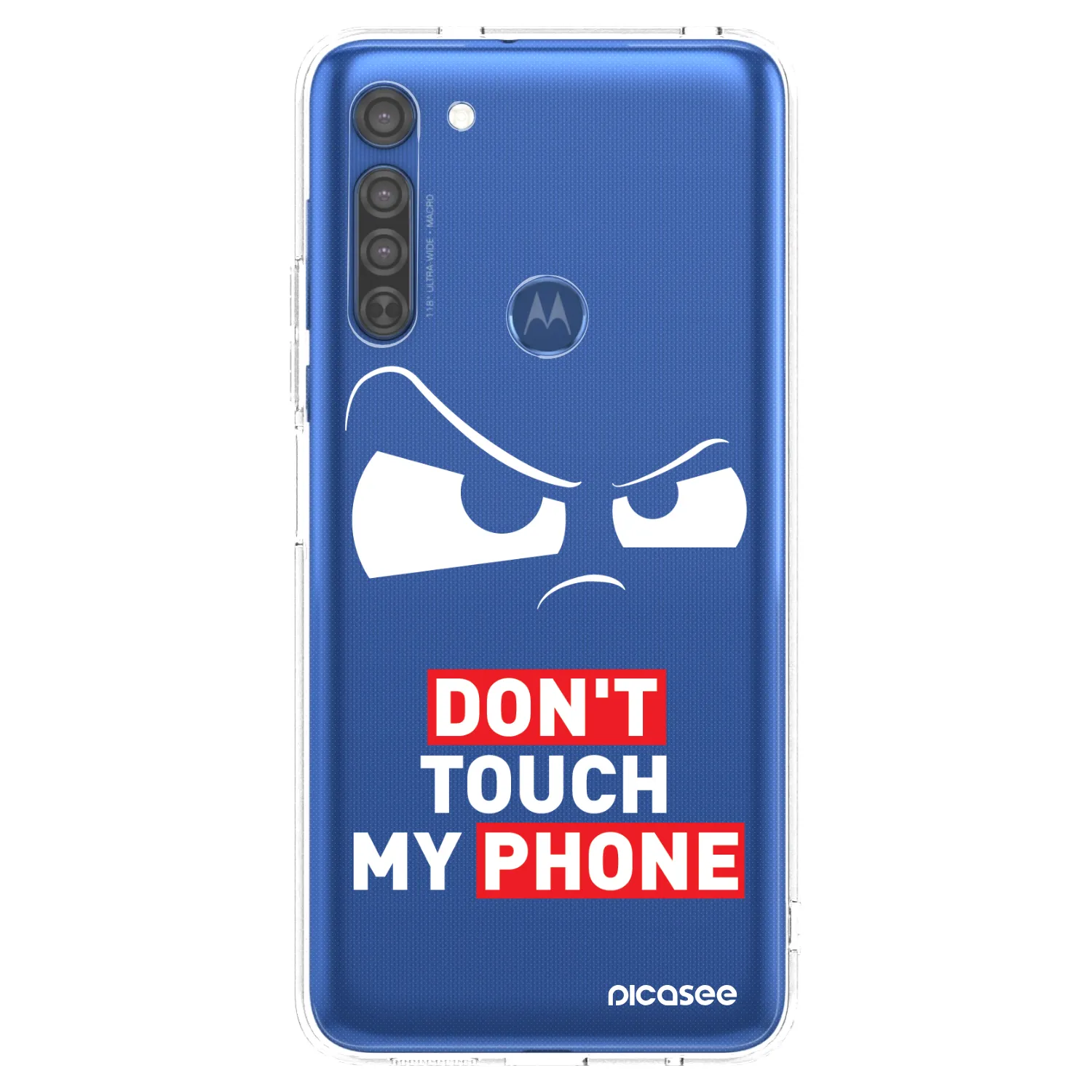 Picasee silikonový průhledný obal pro Motorola Moto G8 - Cloudy Eye - Transparent