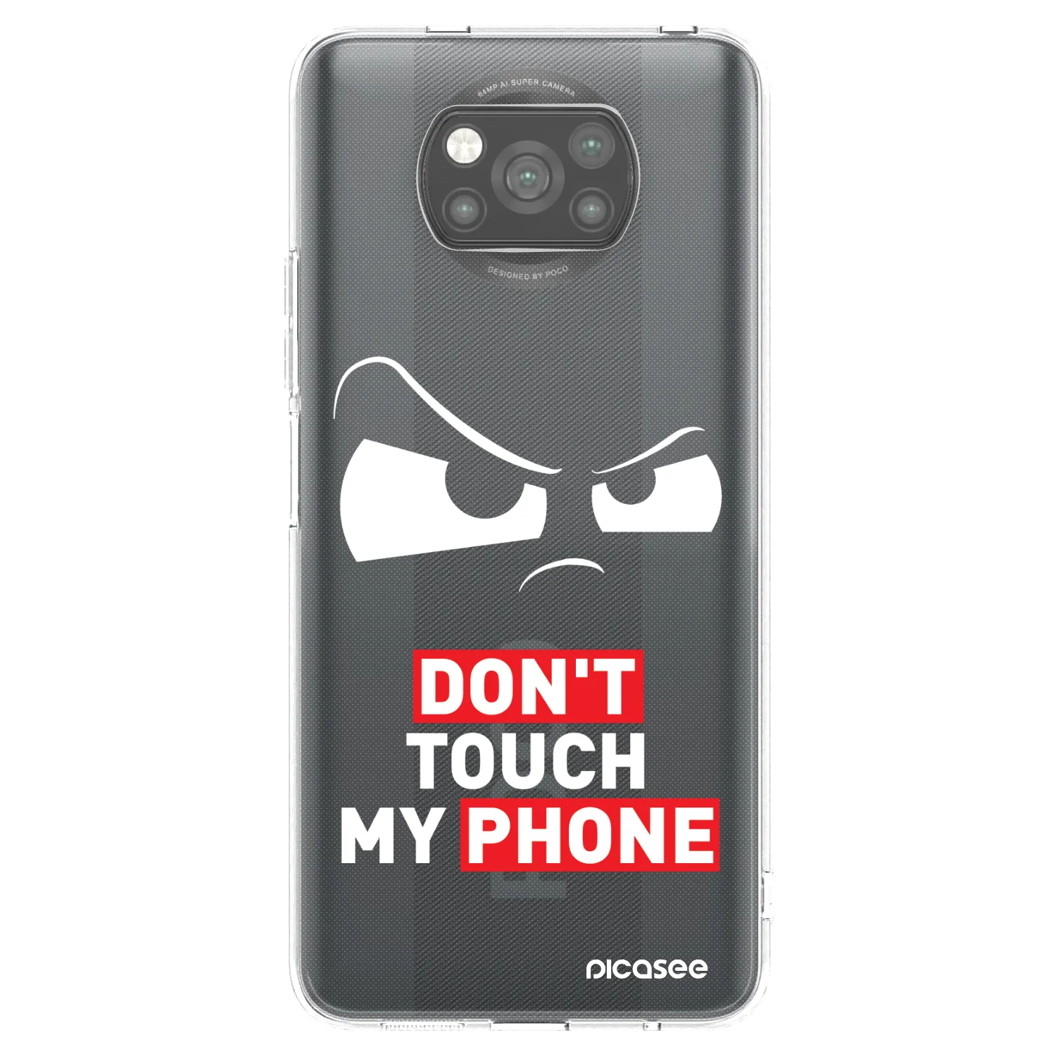 Picasee silikonový černý obal pro Xiaomi Poco X3 Pro - Cloudy Eye - Transparent