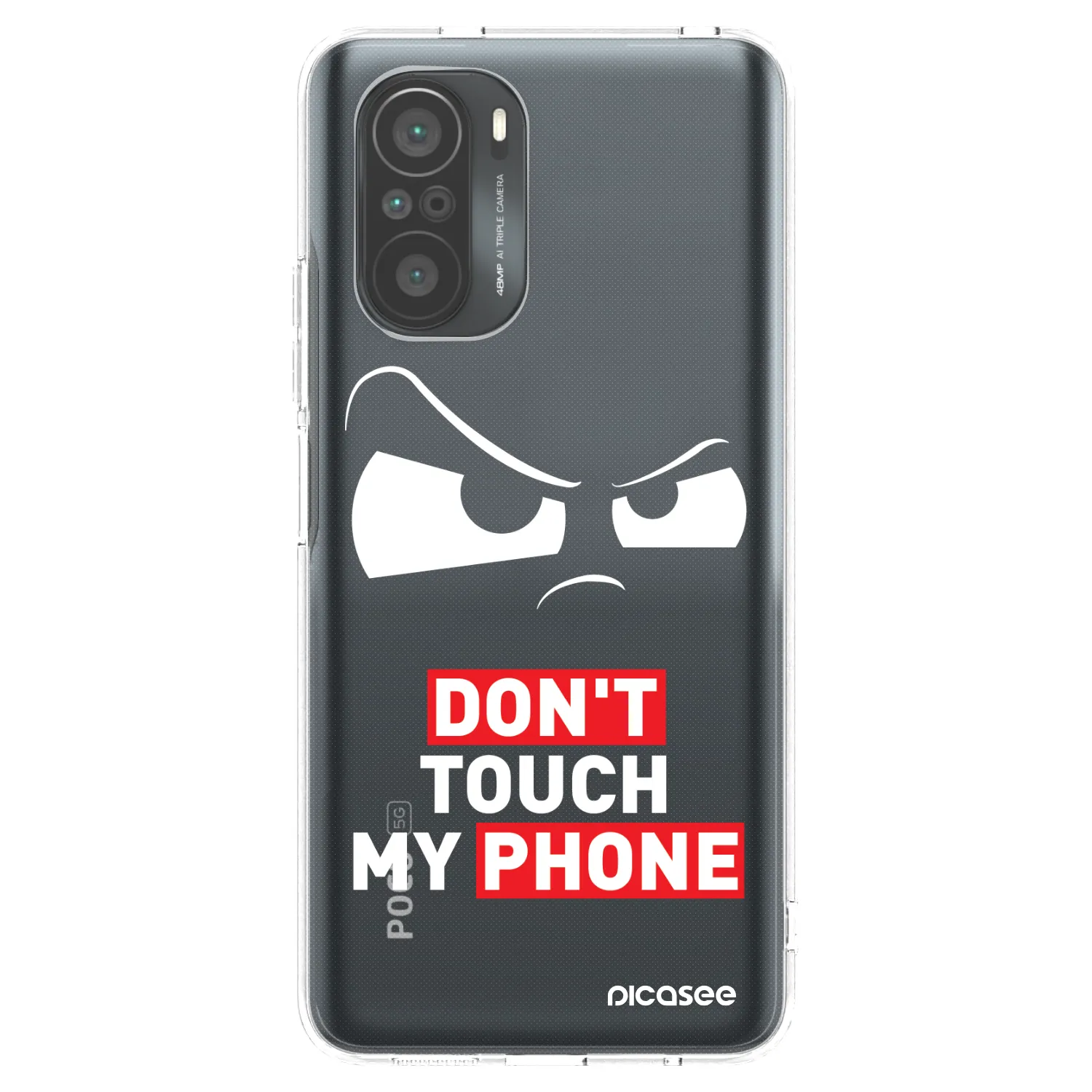 Picasee silikonový průhledný obal pro Xiaomi Poco F3 - Cloudy Eye - Transparent
