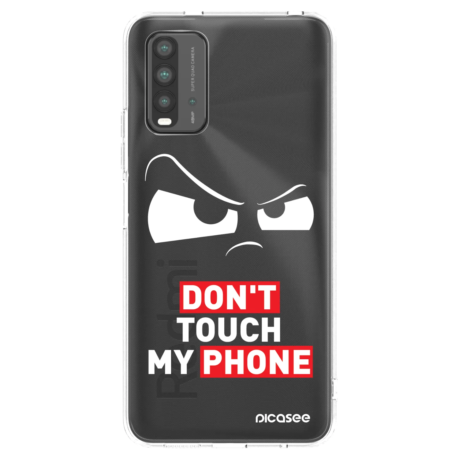 Picasee silikonový černý obal pro Xiaomi Redmi 9T - Cloudy Eye - Transparent