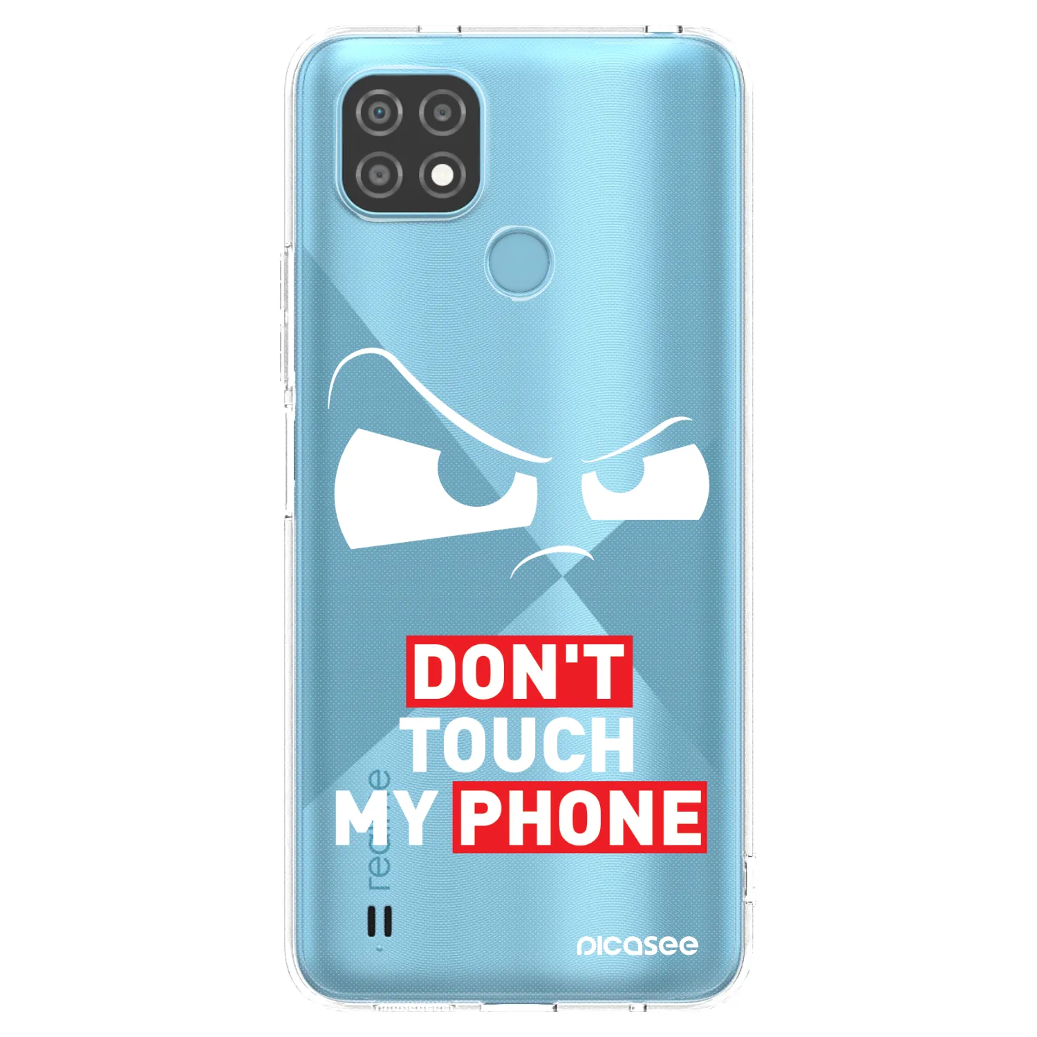 Picasee silikonový průhledný obal pro Realme C21 - Cloudy Eye - Transparent