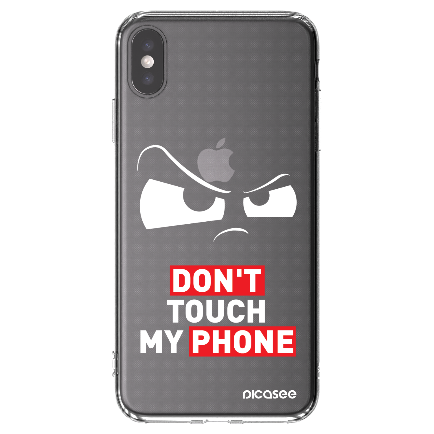 Picasee silikonový průhledný obal pro Apple iPhone XS Max - Cloudy Eye - Transparent