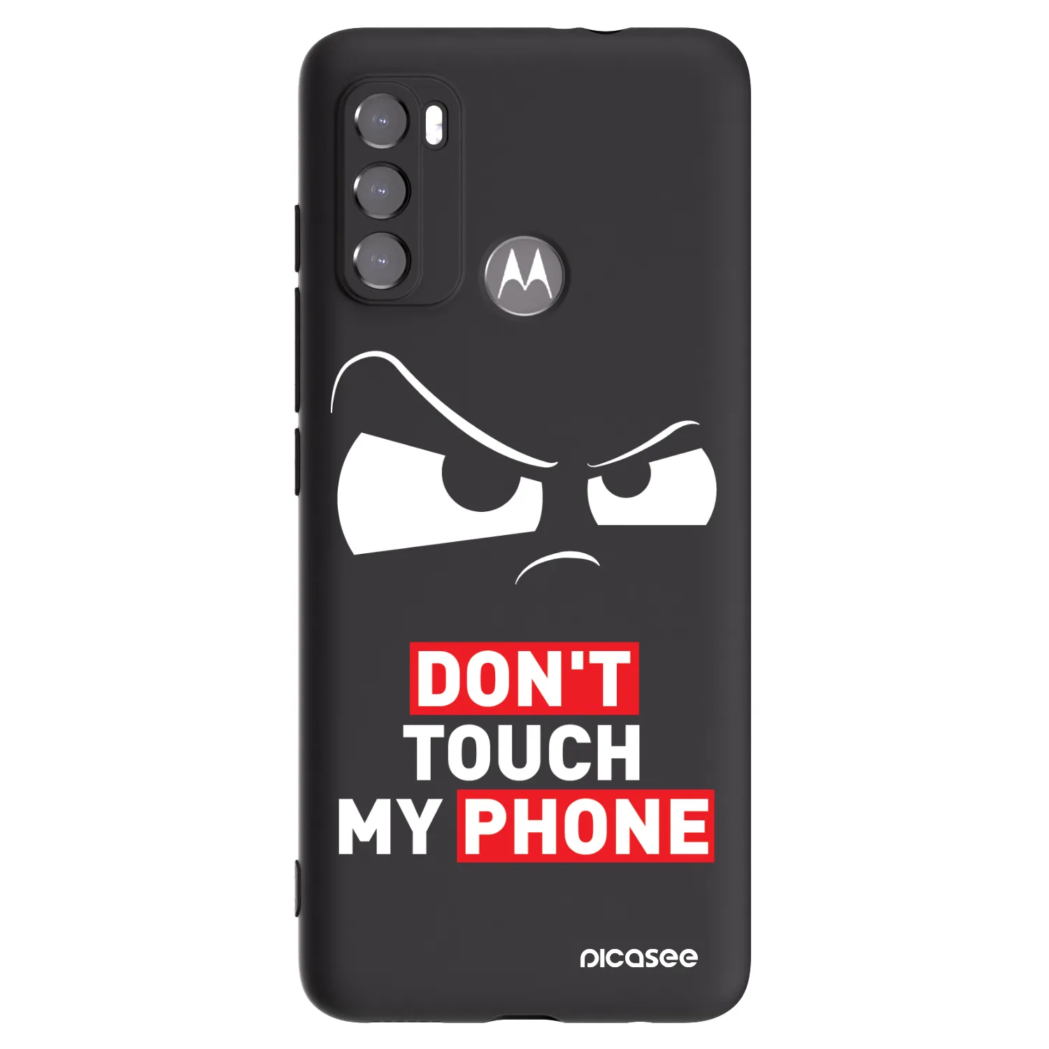 Picasee silikonový černý obal pro Motorola Moto G60 - Cloudy Eye - Transparent