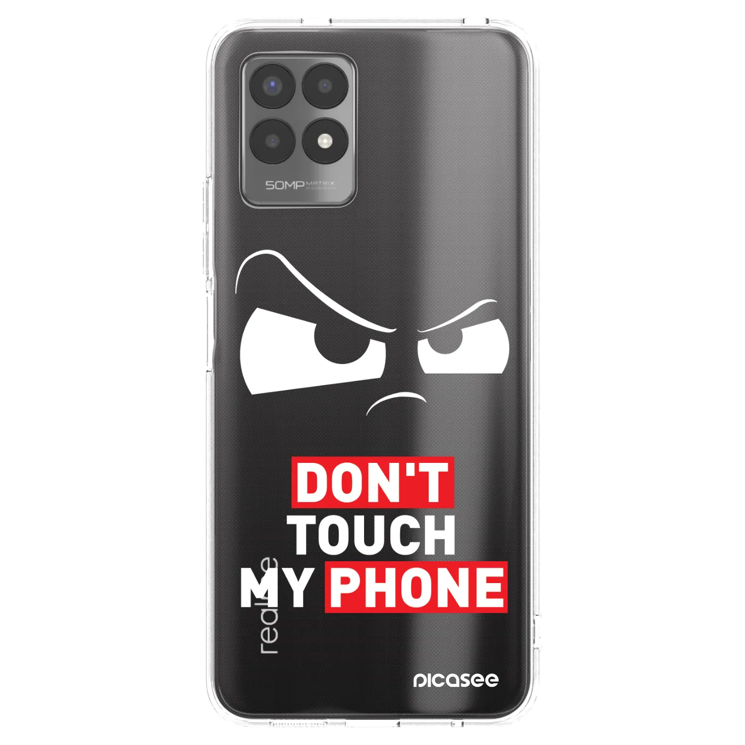 Picasee silikonový průhledný obal pro Realme 8i - Cloudy Eye - Transparent