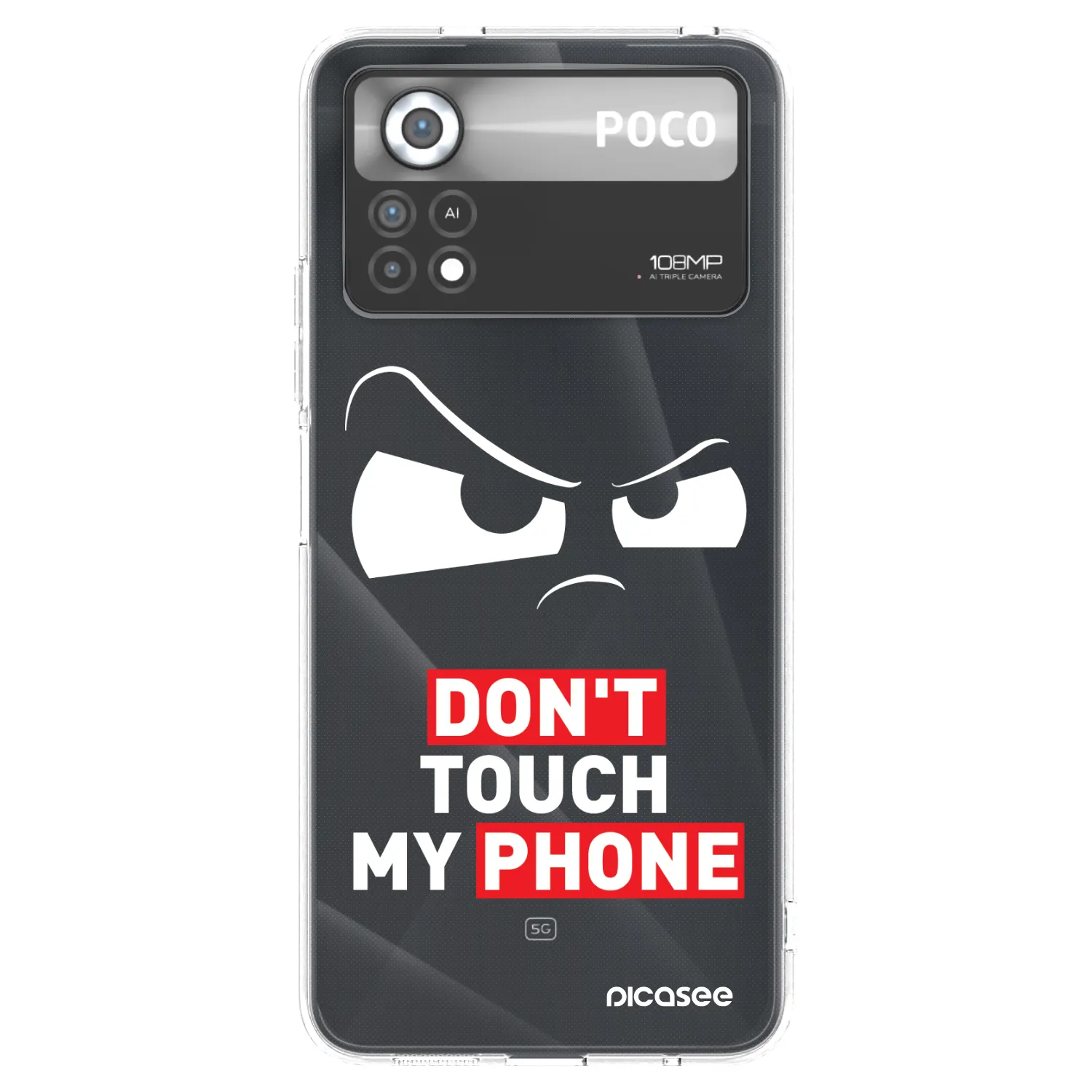 Picasee silikonový průhledný obal pro Xiaomi Poco X4 Pro 5G - Cloudy Eye - Transparent