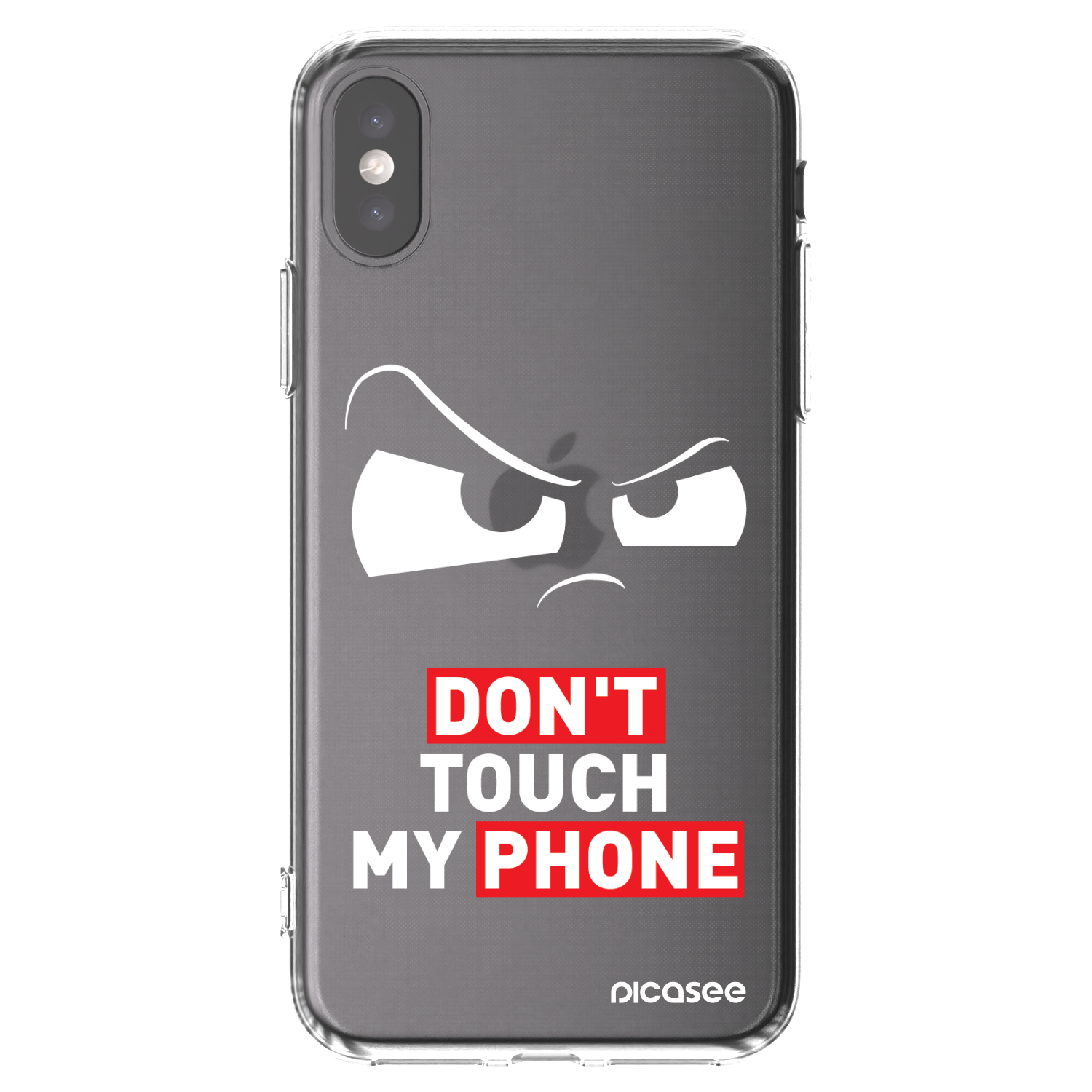 Picasee silikonový průhledný obal pro Apple iPhone X/XS - Cloudy Eye - Transparent