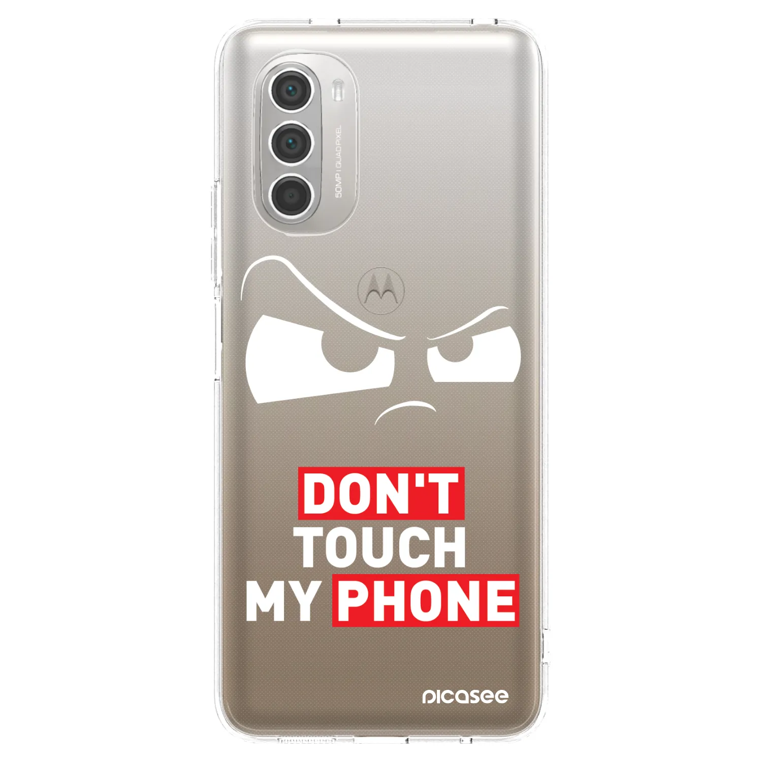 Picasee silikonový průhledný obal pro Motorola Moto G51 - Cloudy Eye - Transparent