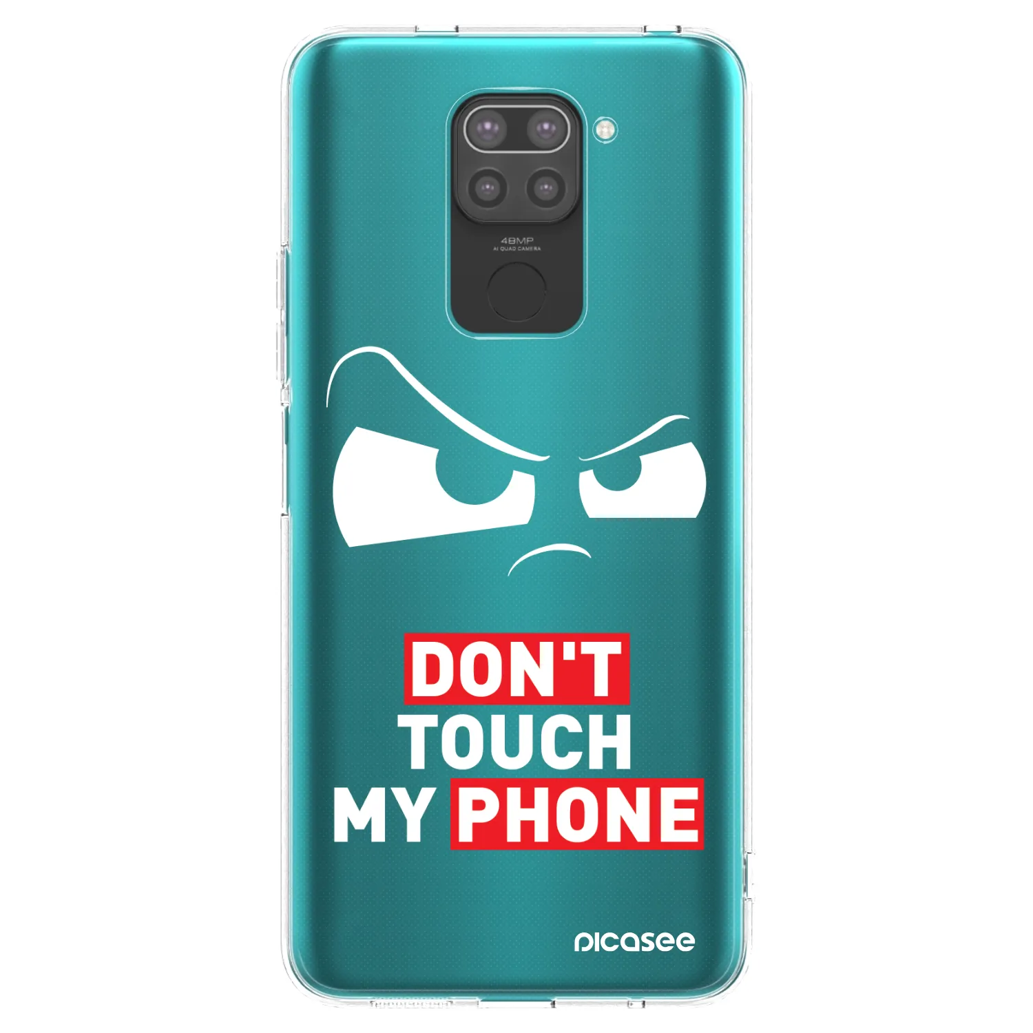 Picasee silikonový černý obal pro Xiaomi Redmi Note 9 - Cloudy Eye - Transparent