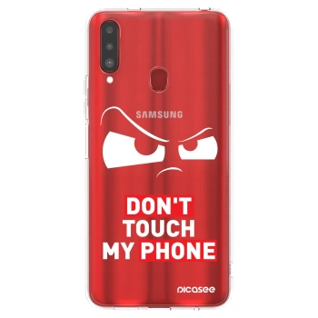Picasee silikonový průhledný obal pro Samsung Galaxy A20s - Cloudy Eye - Transparent