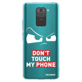 Picasee silikonový černý obal pro Xiaomi Redmi Note 9 - Cloudy Eye - Transparent