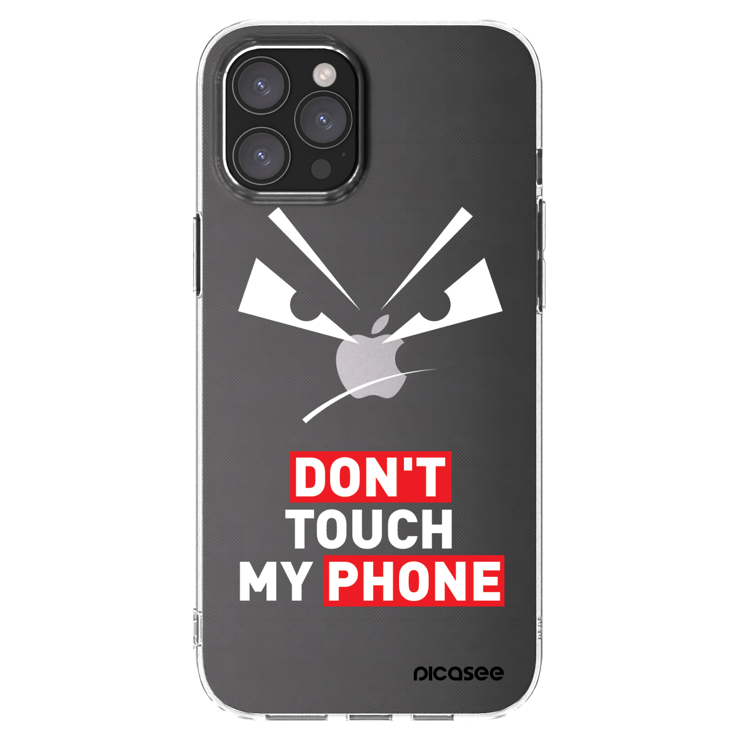 Picasee silikonový průhledný obal pro Apple iPhone 12 Pro Max - Evil Eye - Transparent