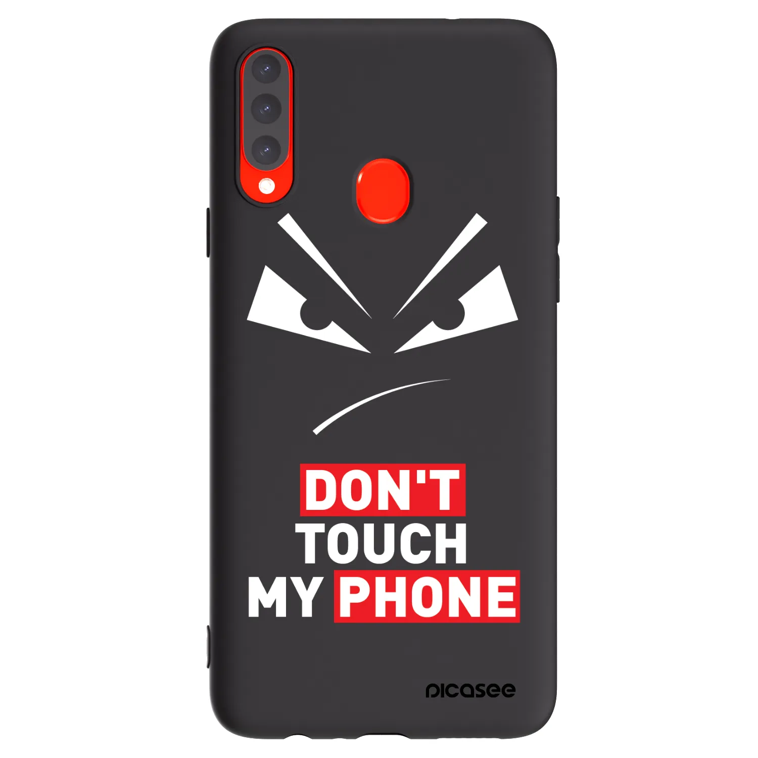 Picasee silikonový černý obal pro Samsung Galaxy A20s - Evil Eye - Transparent