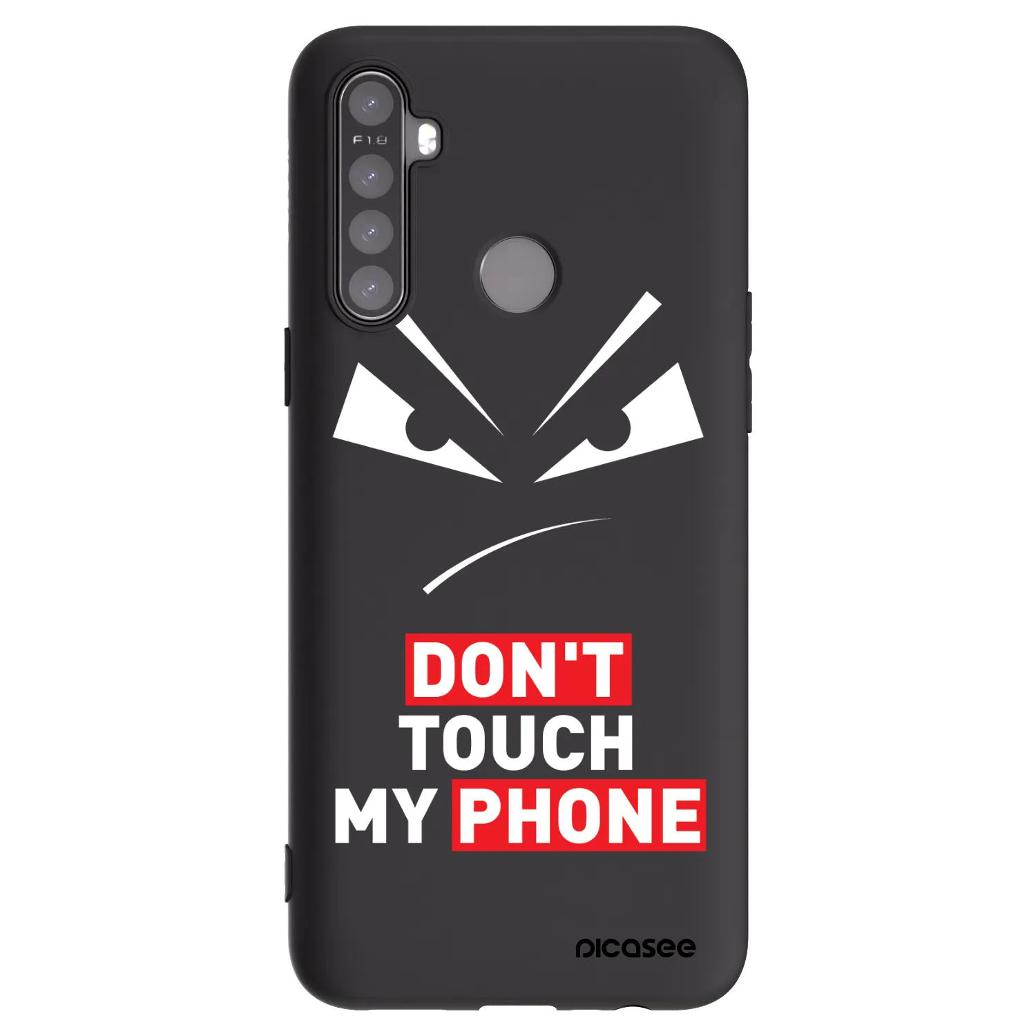 Picasee silikonový černý obal pro Realme 5 - Evil Eye - Transparent
