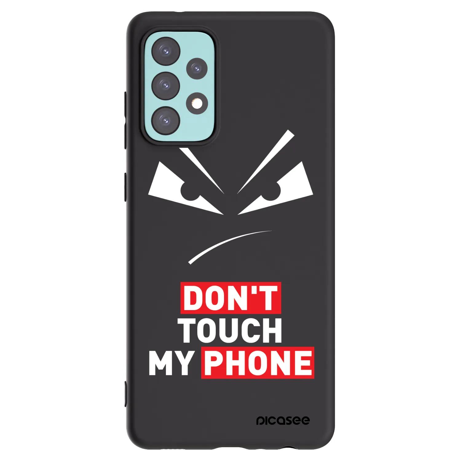 Picasee silikonový černý obal pro Samsung Galaxy A72 A725F - Evil Eye - Transparent