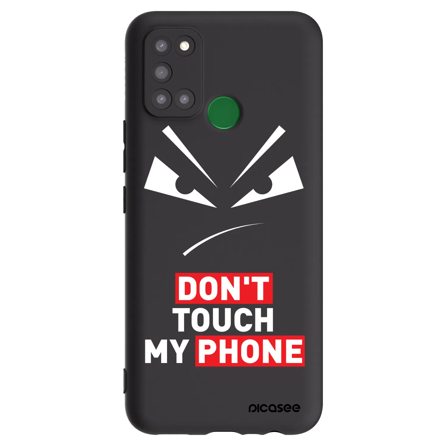 Picasee silikonový černý obal pro Realme 7i - Evil Eye - Transparent