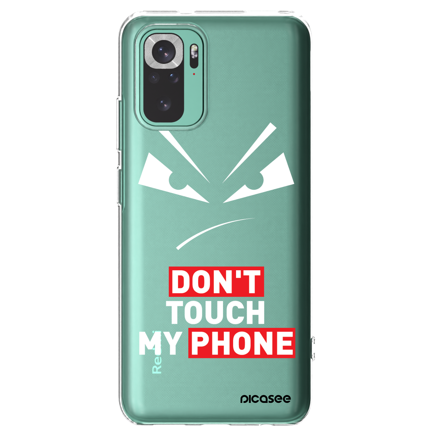 Picasee silikonový průhledný obal pro Xiaomi Redmi Note 10 Pro - Evil Eye - Transparent