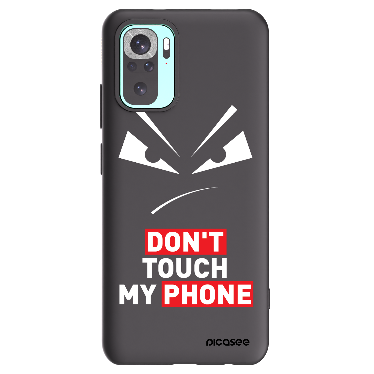 Picasee silikonový černý obal pro Xiaomi Redmi Note 10 Pro - Evil Eye - Transparent