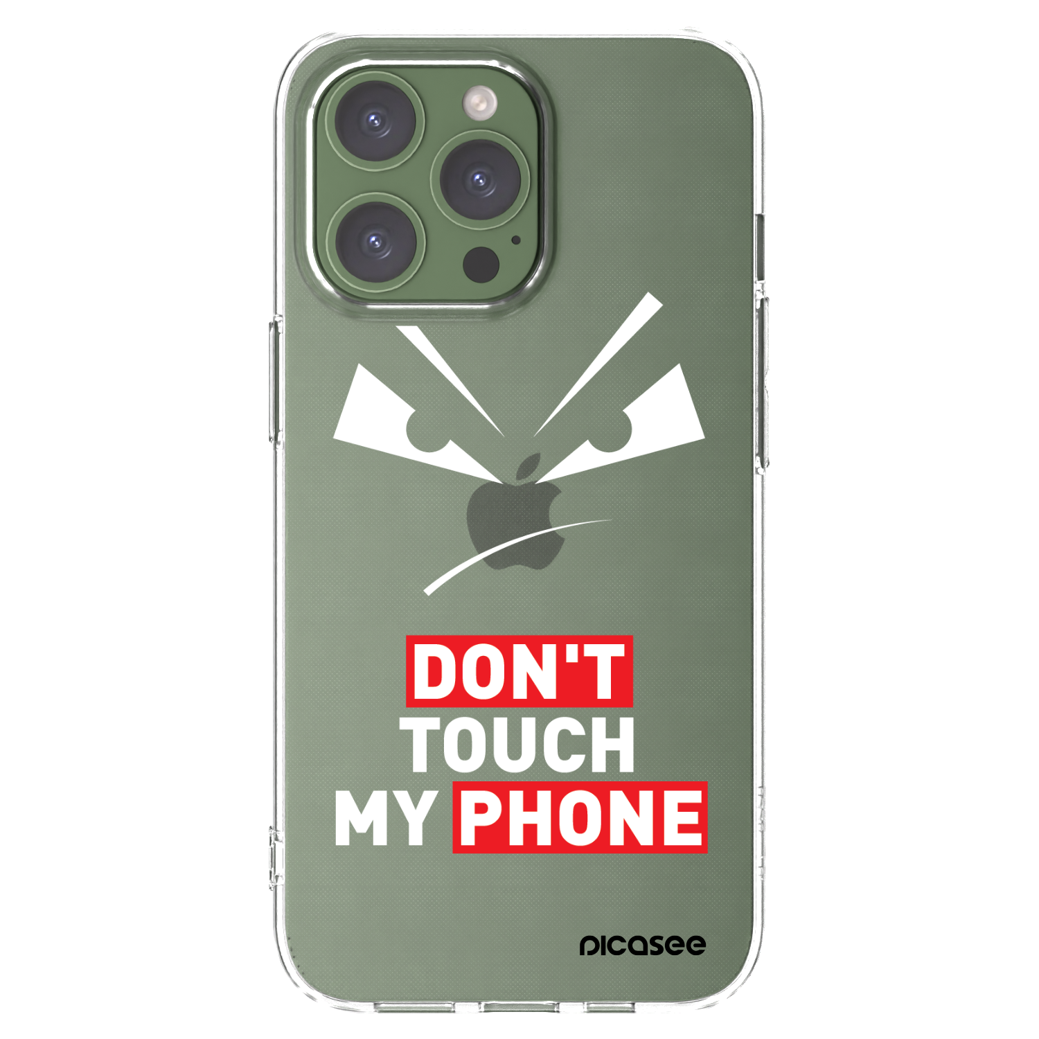 Picasee silikonový průhledný obal pro Apple iPhone 13 Pro - Evil Eye - Transparent