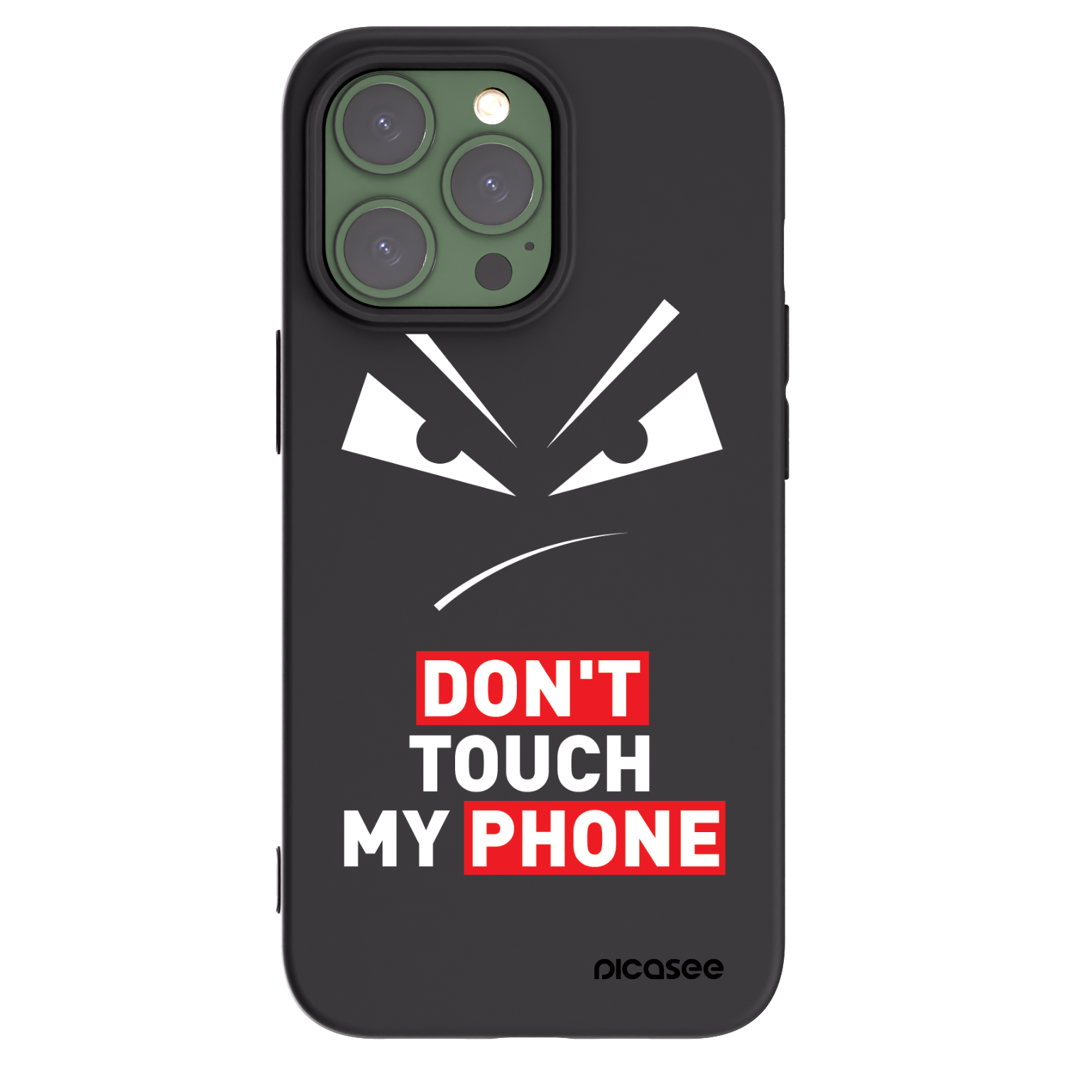 Picasee silikonový černý obal pro Apple iPhone 13 Pro - Evil Eye - Transparent