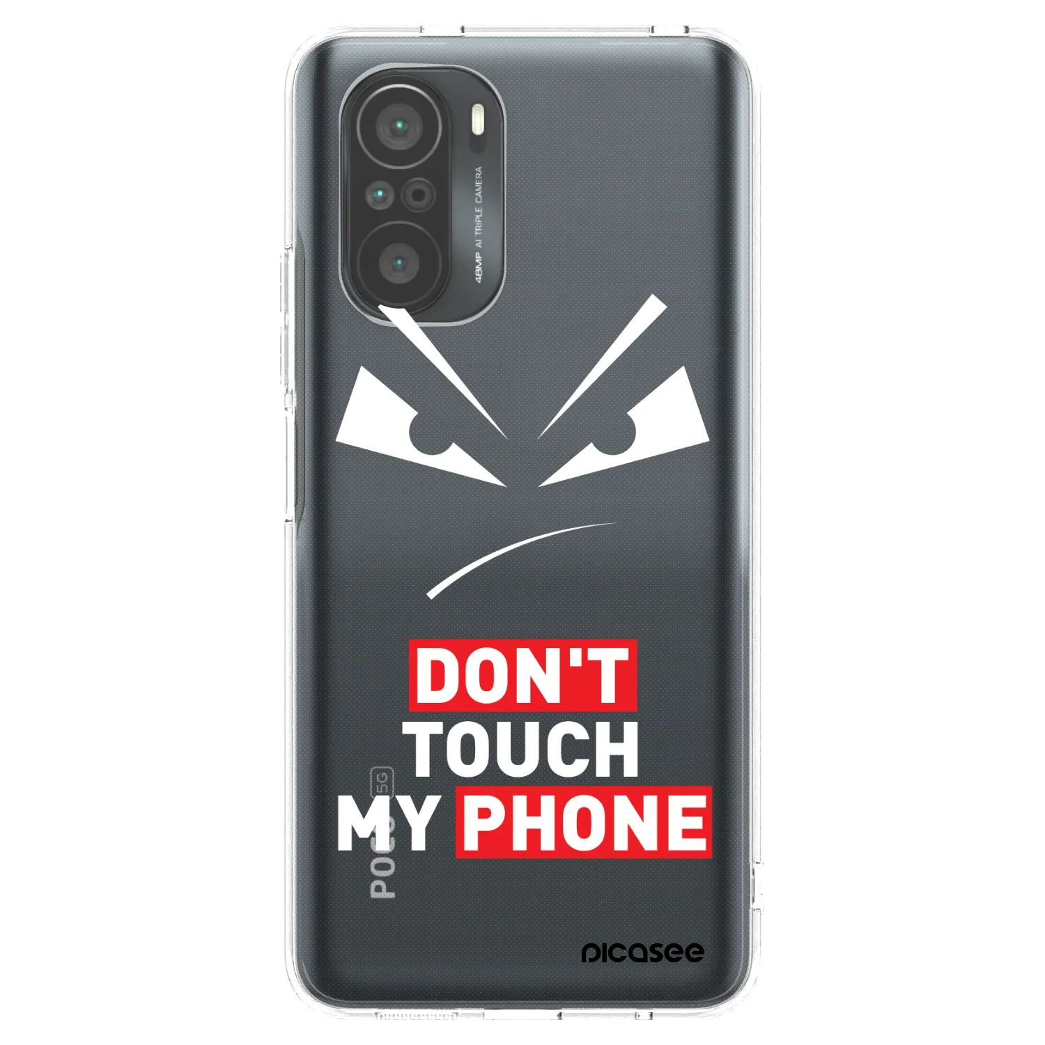 Picasee silikonový průhledný obal pro Xiaomi Poco F3 - Evil Eye - Transparent
