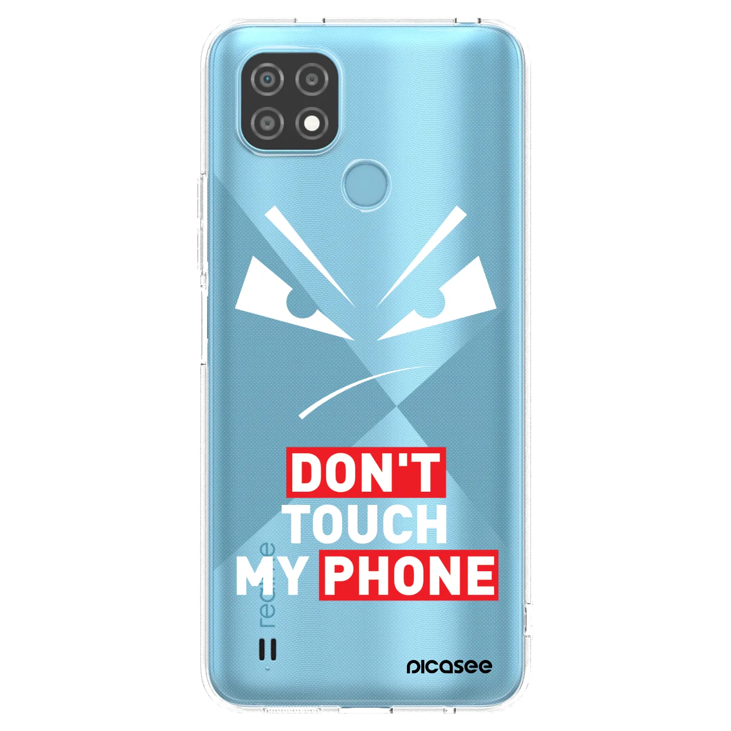Picasee silikonový průhledný obal pro Realme C21 - Evil Eye - Transparent