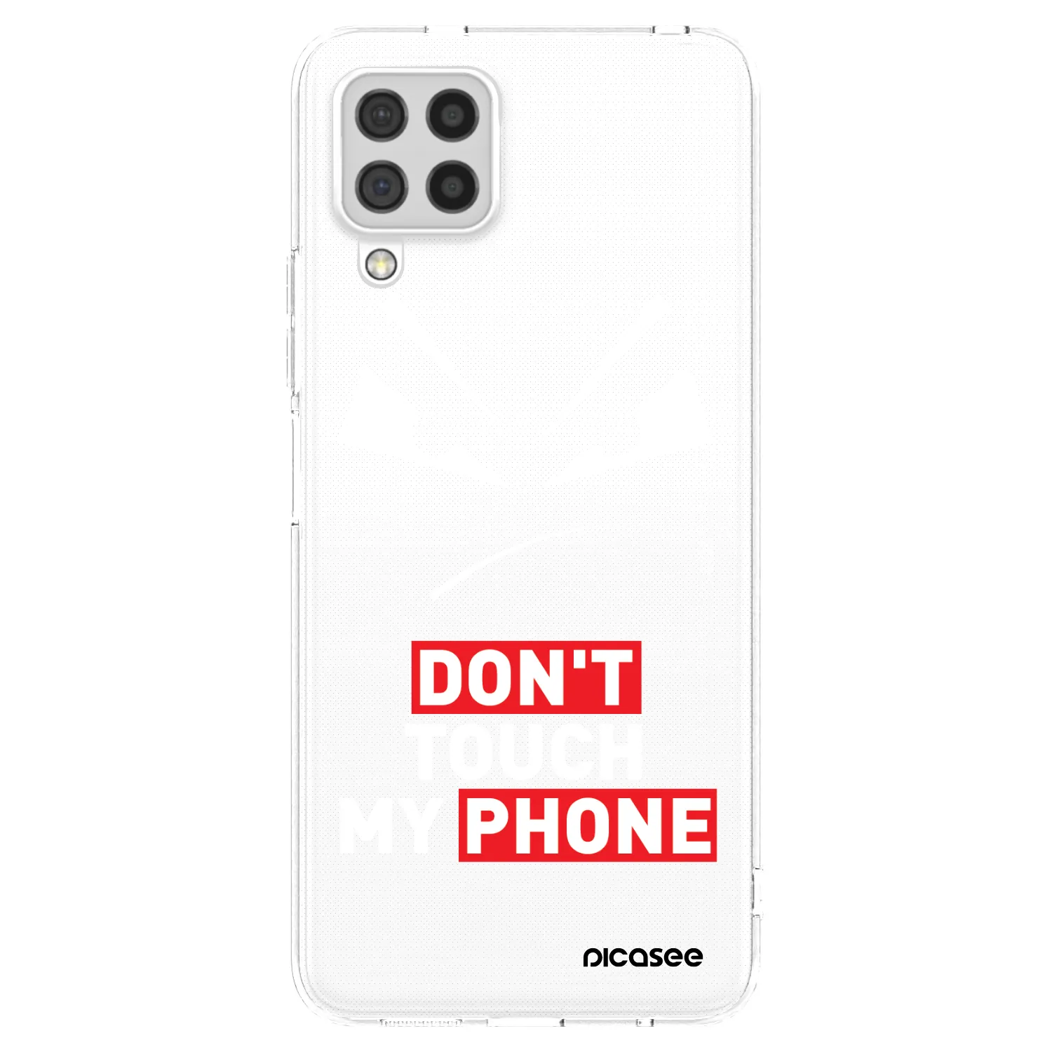 Picasee silikonový průhledný obal pro Samsung Galaxy A22 A225F 4G - Evil Eye - Transparent