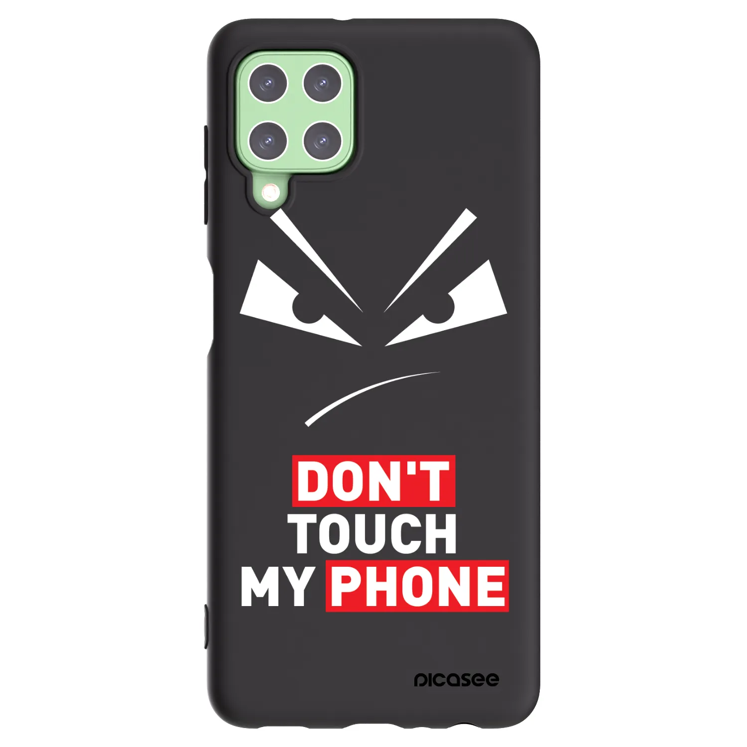 Picasee silikonový černý obal pro Samsung Galaxy A22 A225F 4G - Evil Eye - Transparent