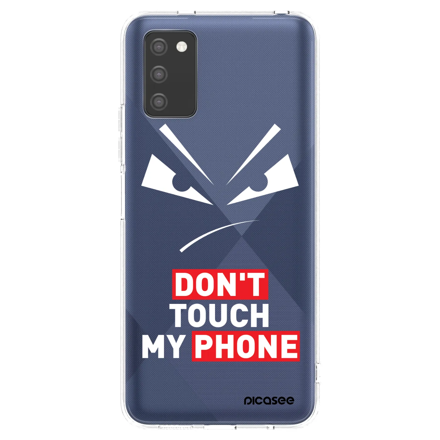 Picasee silikonový průhledný obal pro Samsung Galaxy A03s A037G - Evil Eye - Transparent