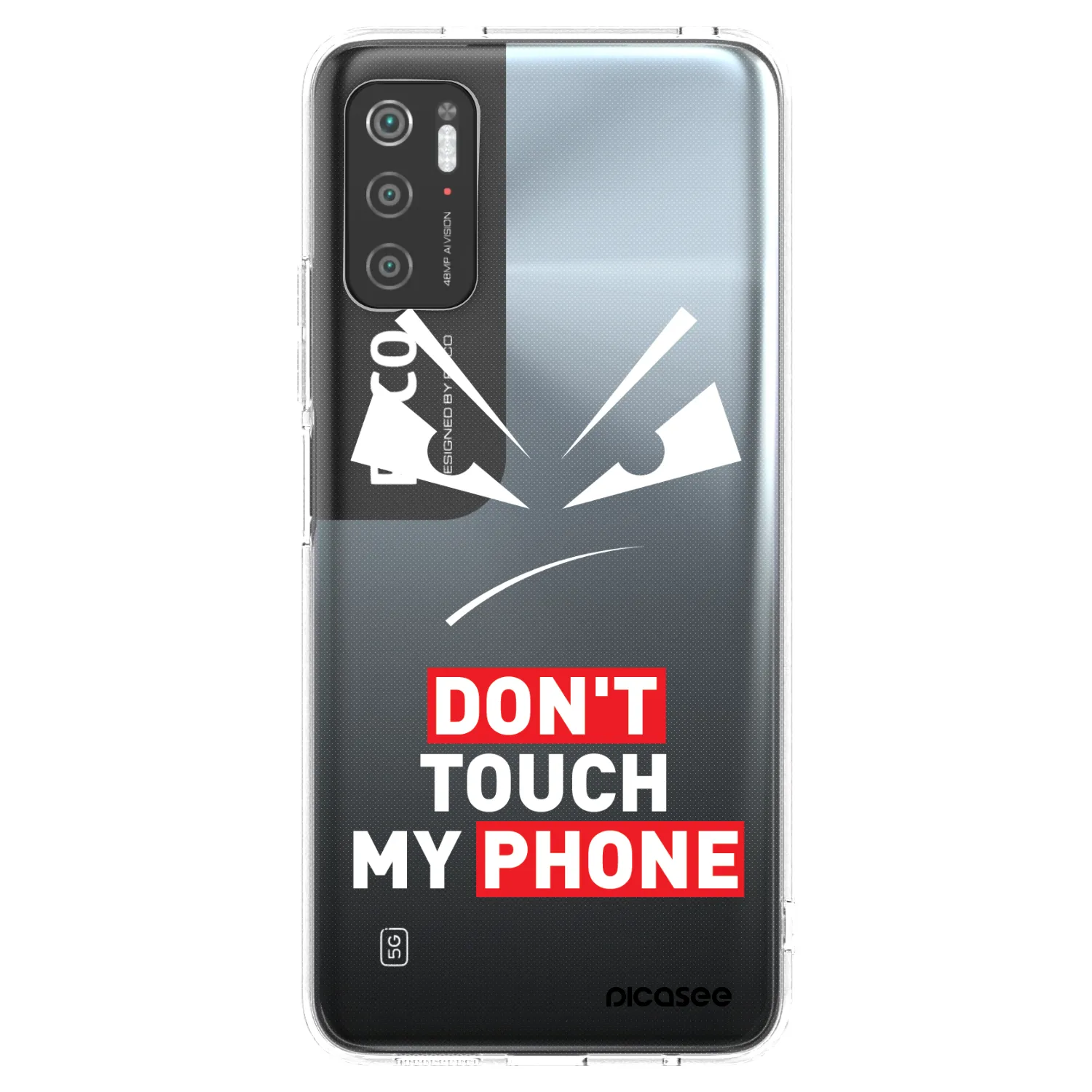 Picasee silikonový průhledný obal pro Xiaomi Poco M3 Pro 5G - Evil Eye - Transparent