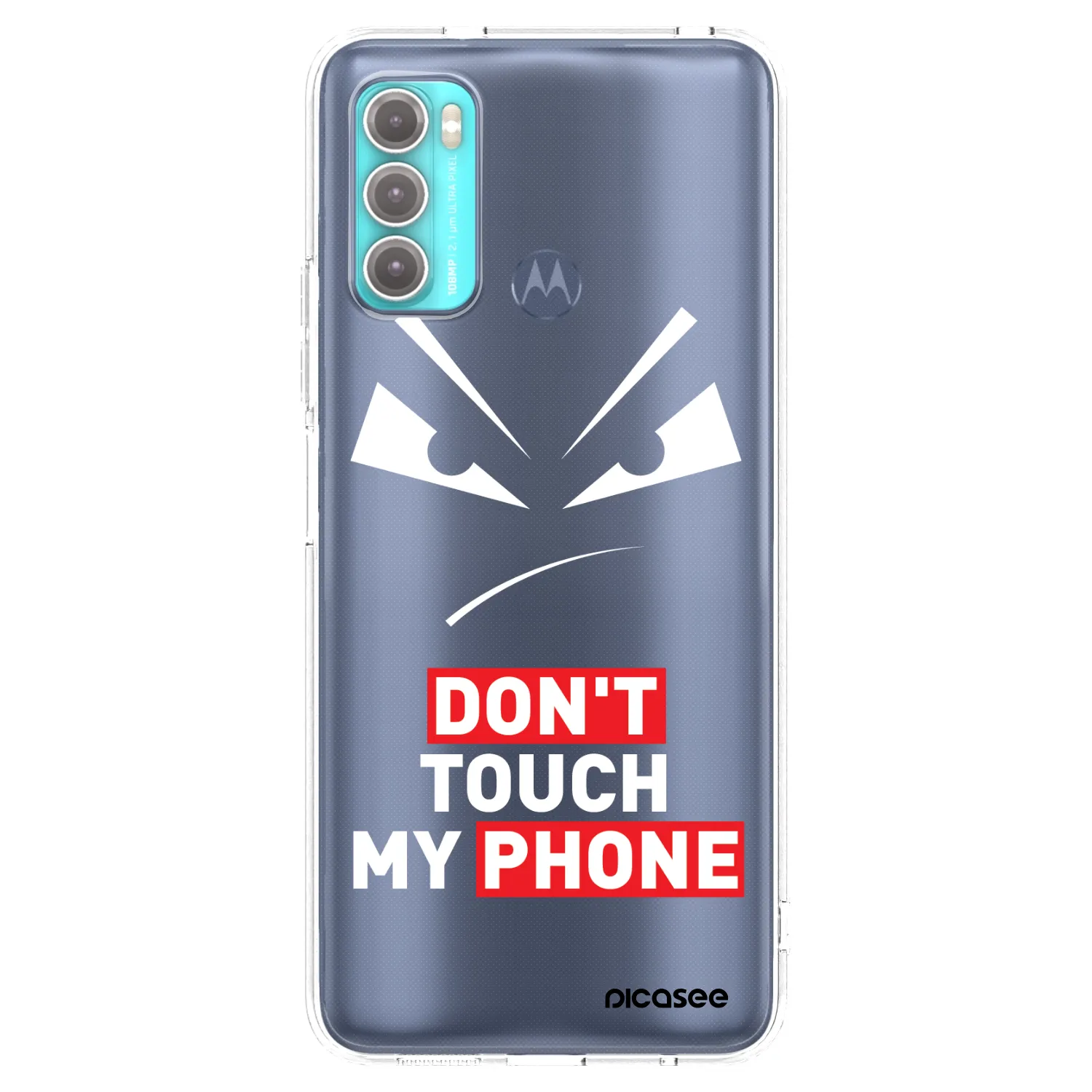 Picasee silikonový průhledný obal pro Motorola Moto G60 - Evil Eye - Transparent