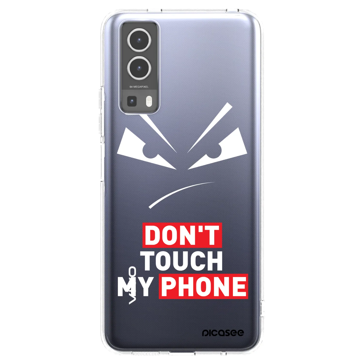 Picasee silikonový průhledný obal pro Vivo Y72 5G - Evil Eye - Transparent