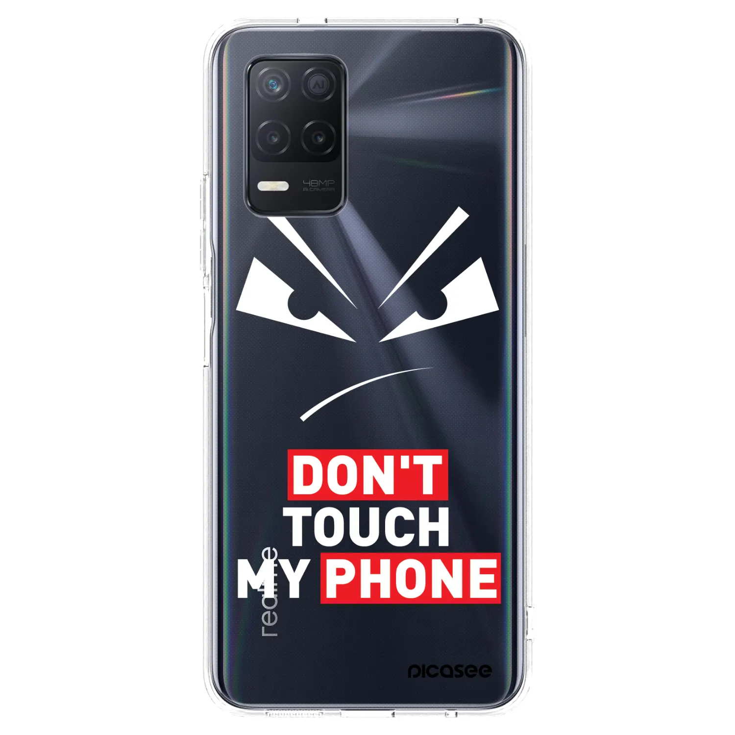 Picasee silikonový průhledný obal pro Realme 8 5G - Evil Eye - Transparent