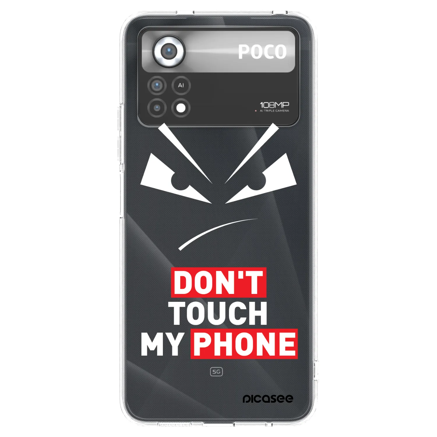 Picasee silikonový průhledný obal pro Xiaomi Poco X4 Pro 5G - Evil Eye - Transparent