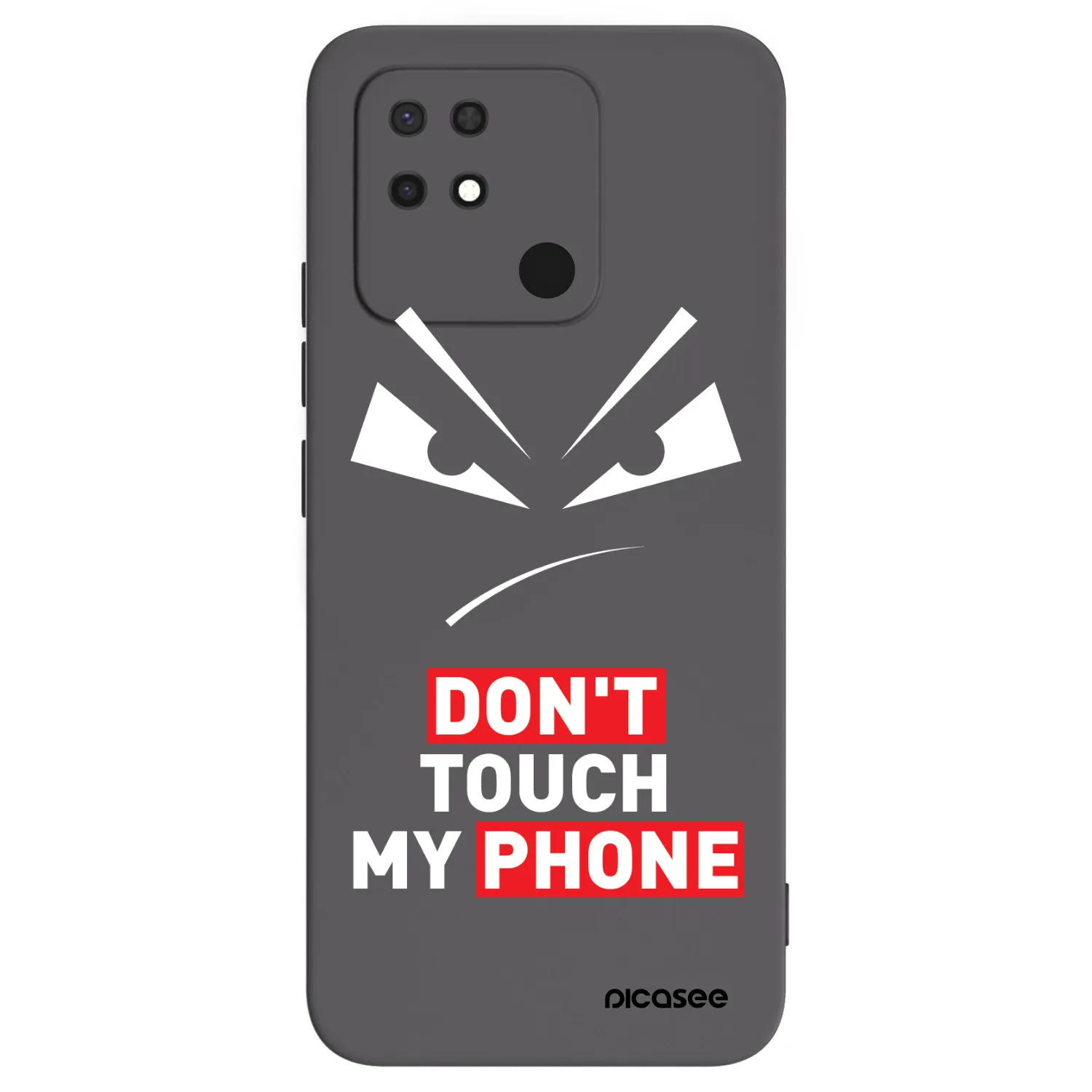 Picasee silikonový černý obal pro Xiaomi Redmi 10C - Evil Eye - Transparent