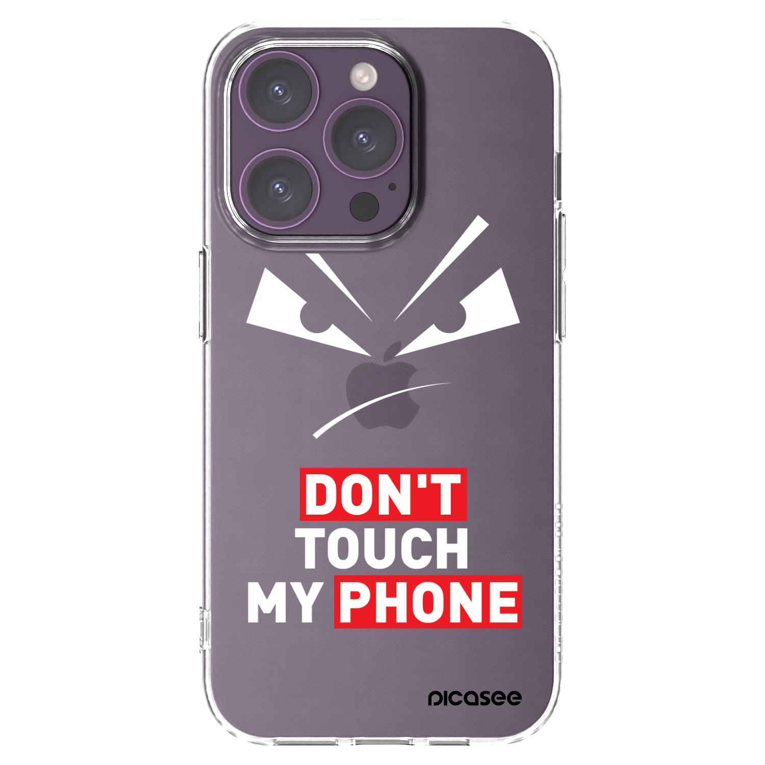 Picasee silikonový průhledný obal pro Apple iPhone 14 Pro - Evil Eye - Transparent