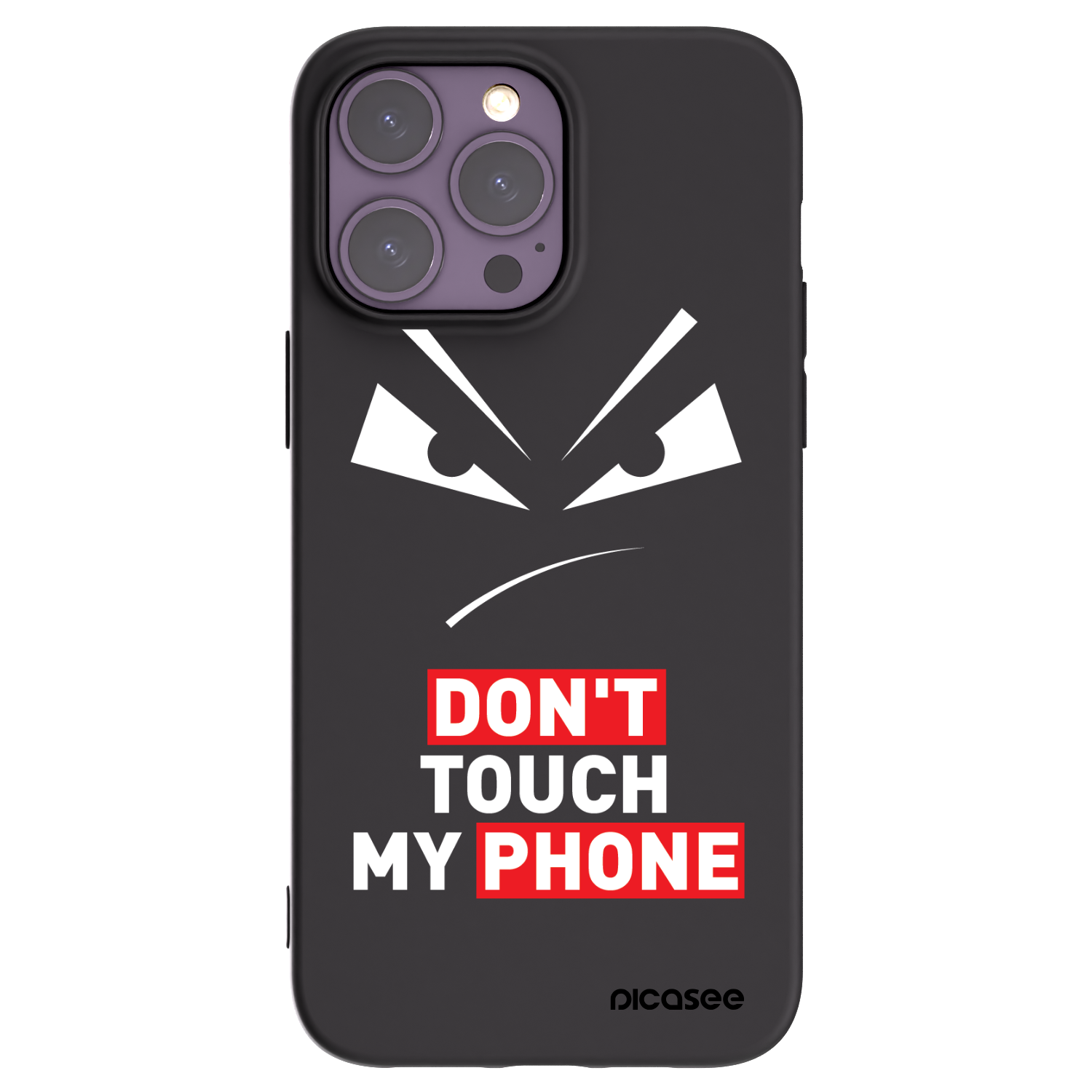 Picasee silikonový černý obal pro Apple iPhone 14 Pro Max - Evil Eye - Transparent