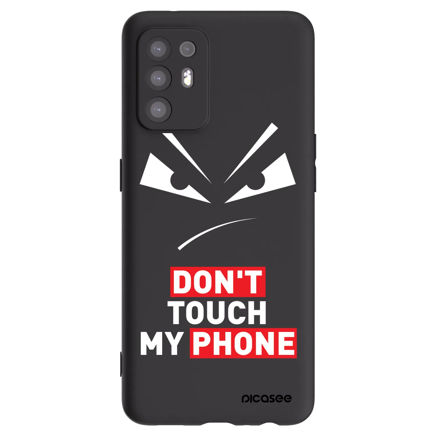 Picasee silikonový černý obal pro OPPO A94 5G - Evil Eye - Transparent