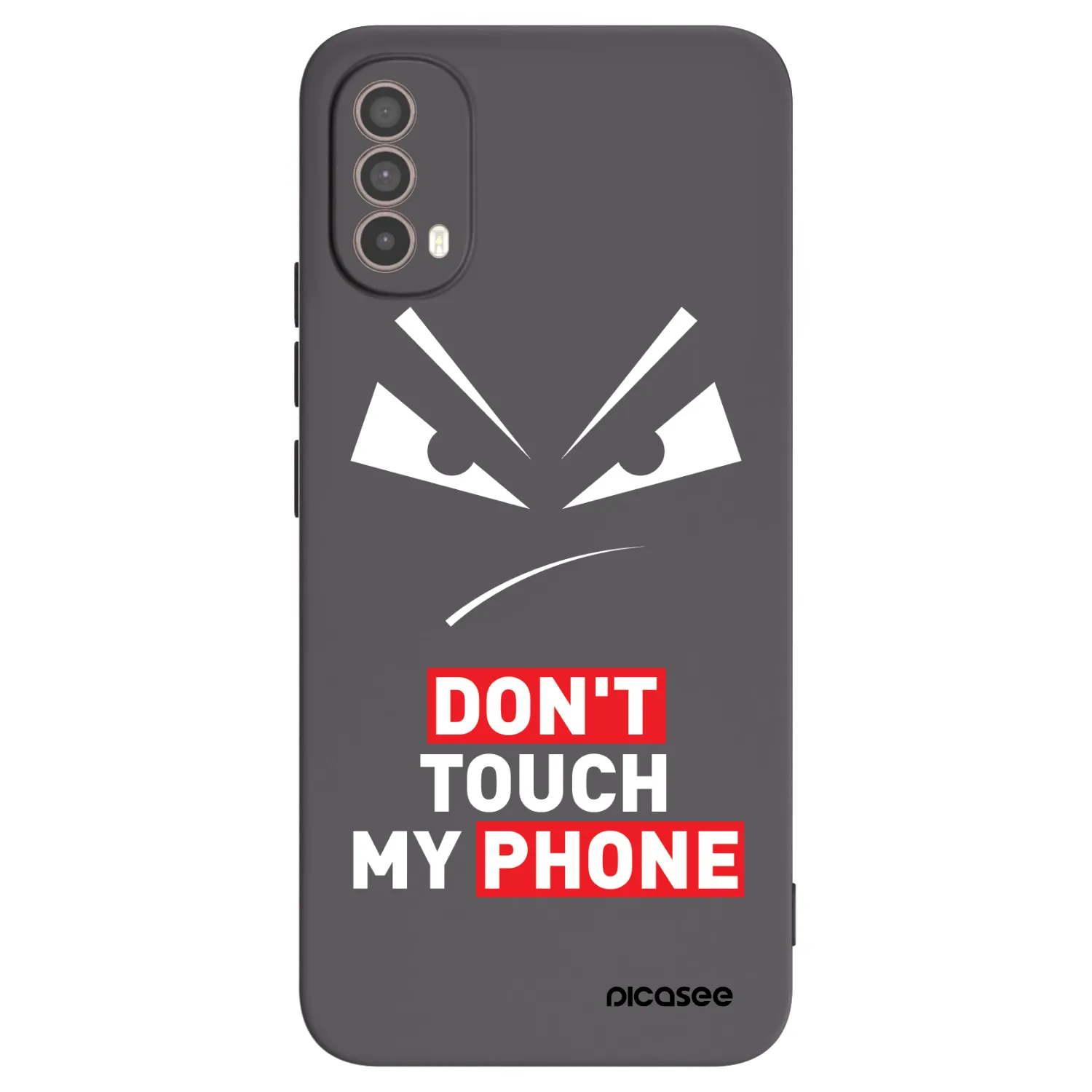 Picasee silikonový černý obal pro Motorola Moto E40 - Evil Eye - Transparent